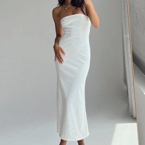 Princess Poly White Strapless Dress